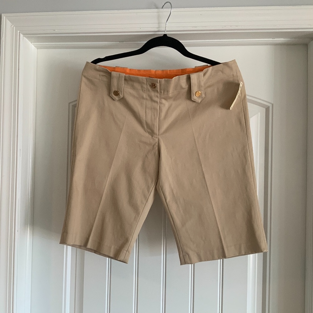 Tory Burch Khaki Kinney Bermuda Short